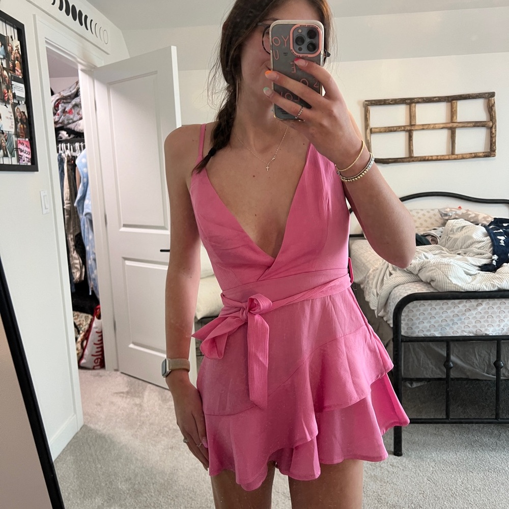 PINK HELLO MOLLY ROMPER